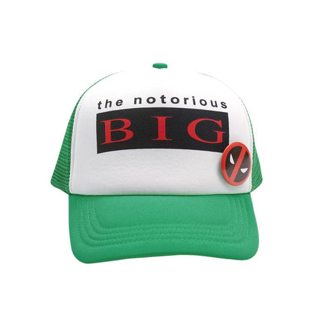 Notorious BIG x Deadpool Green Snapback Trucker Hat w/ Pin